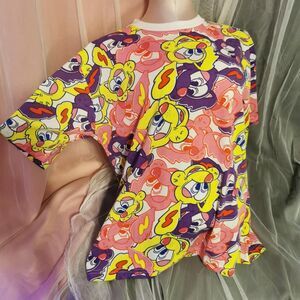 Galaxxxy Rainbow Tee Shirt Top Women's Small Rave Festival Cosplay Halloween Y2K